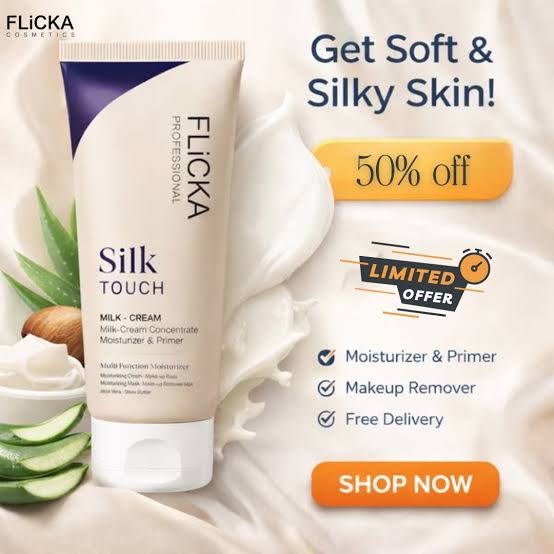 BUY 1 GET 1 FREE FLiCKA Silk Touch 3‑in‑1 Moisturizer & Primer | Hydrating,
