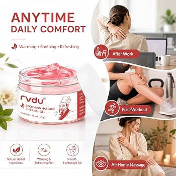 Buy 1 Get 1 Free, RVDU Warming Soothing Massage Gel for Muscles & Joints, 50g