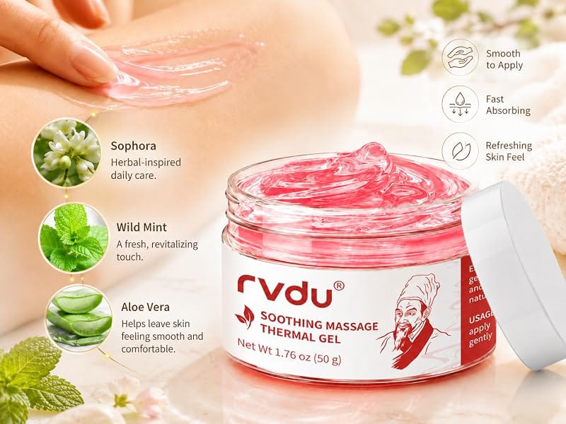 Buy 1 Get 1 Free, RVDU Warming Soothing Massage Gel for Muscles & Joints, 50g