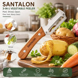 BUY 1 GET 1 FREE, 3 In 1 Peeler Knife Stainless Steel -  3-Stage Kitchen Knife Sharpener