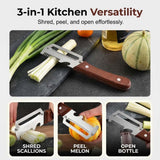 BUY 1 GET 1 FREE, 3 In 1 Peeler Knife Stainless Steel -  3-Stage Kitchen Knife Sharpener