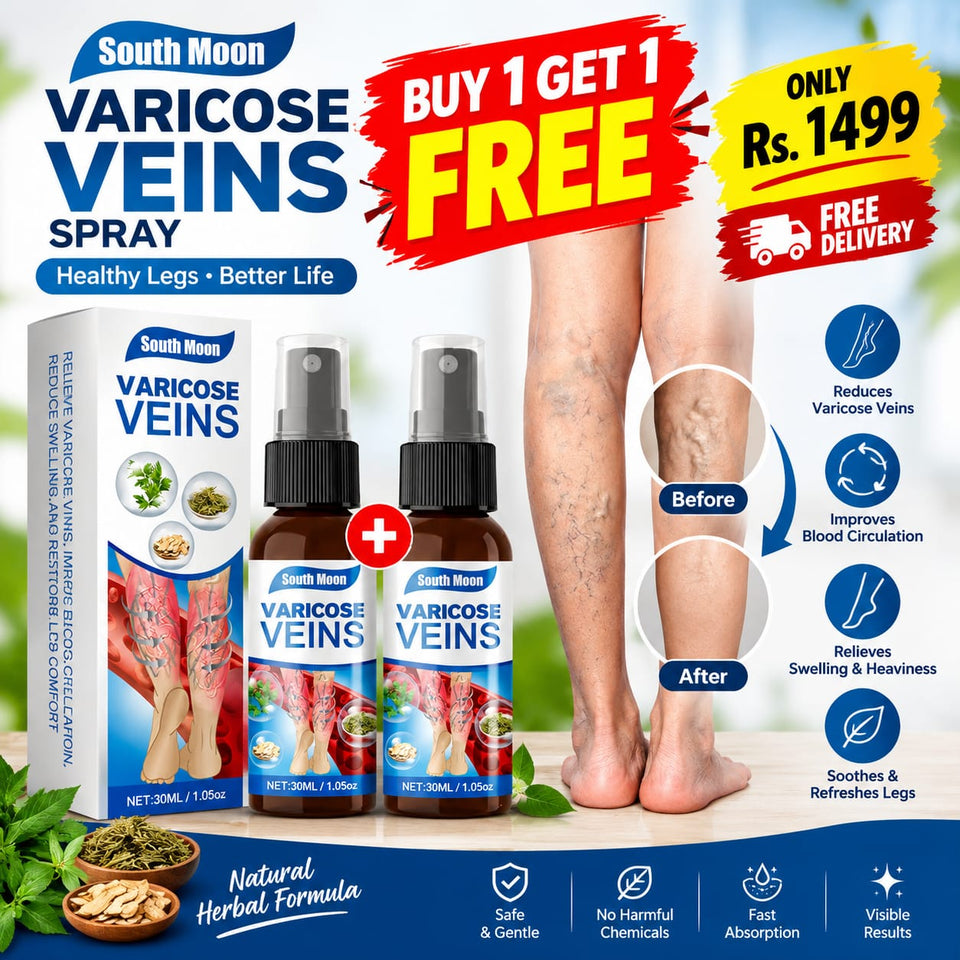 BUY 1 GET 1 FREE, Varicose Veins Treatment Spray – Advanced Formula for Spider Veins, Leg Pain & Swelling Relief ~ 30ml