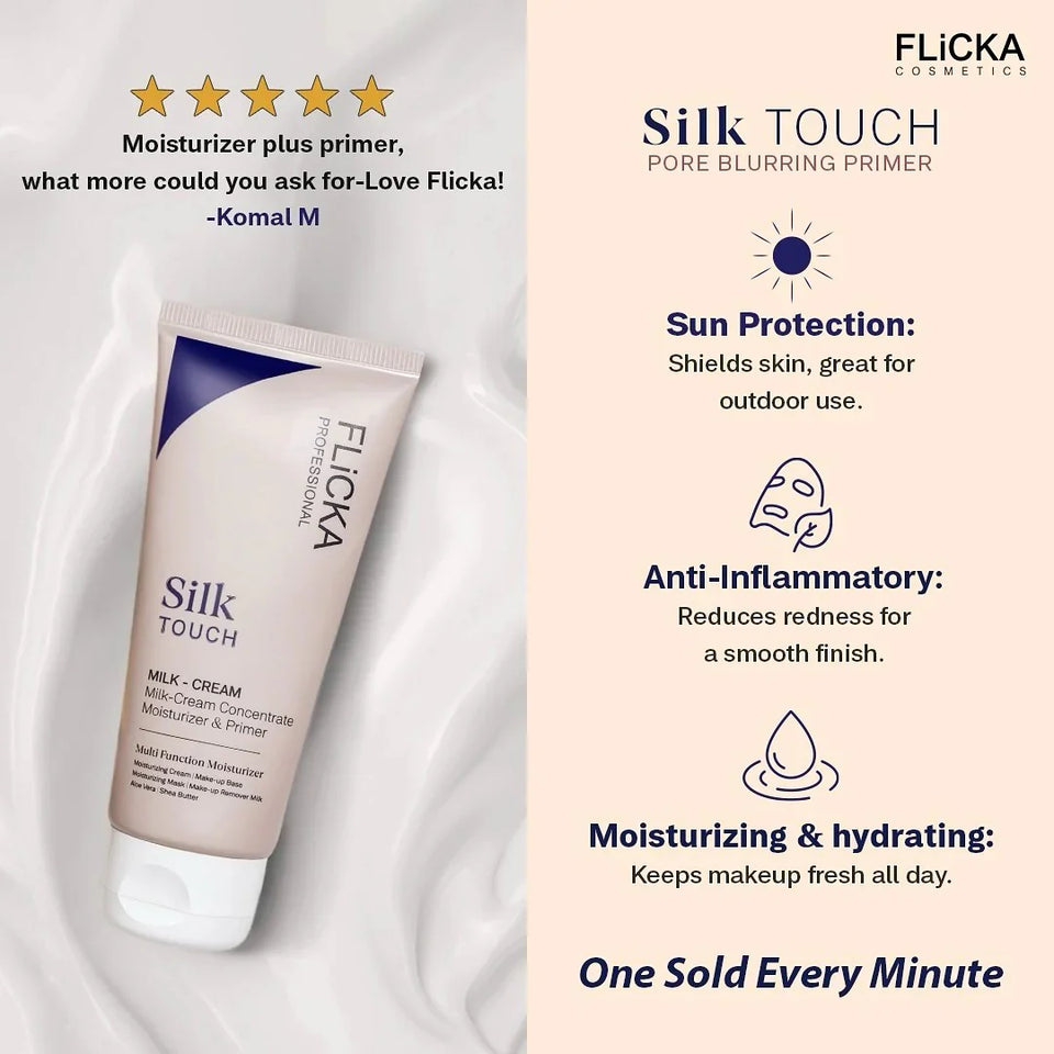 BUY 1 GET 1 FREE FLiCKA Silk Touch 3‑in‑1 Moisturizer & Primer | Hydrating,