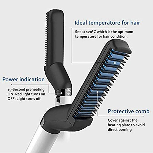 Hair Straightener And Beard Comb